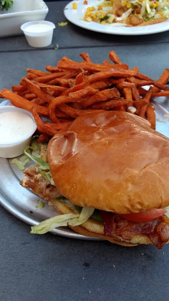 blt with Avocado and Sweet Potato Fries